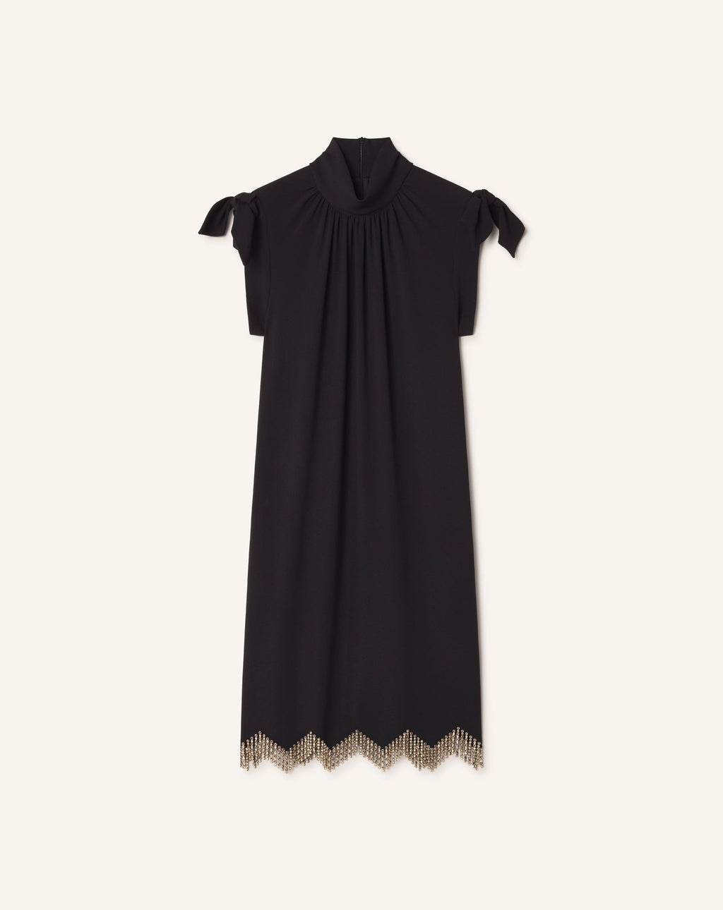 EMBROIDERED BOW DRESS IN SABLÉ