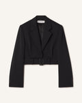 SHORT BELTED JACKET IN WOOL