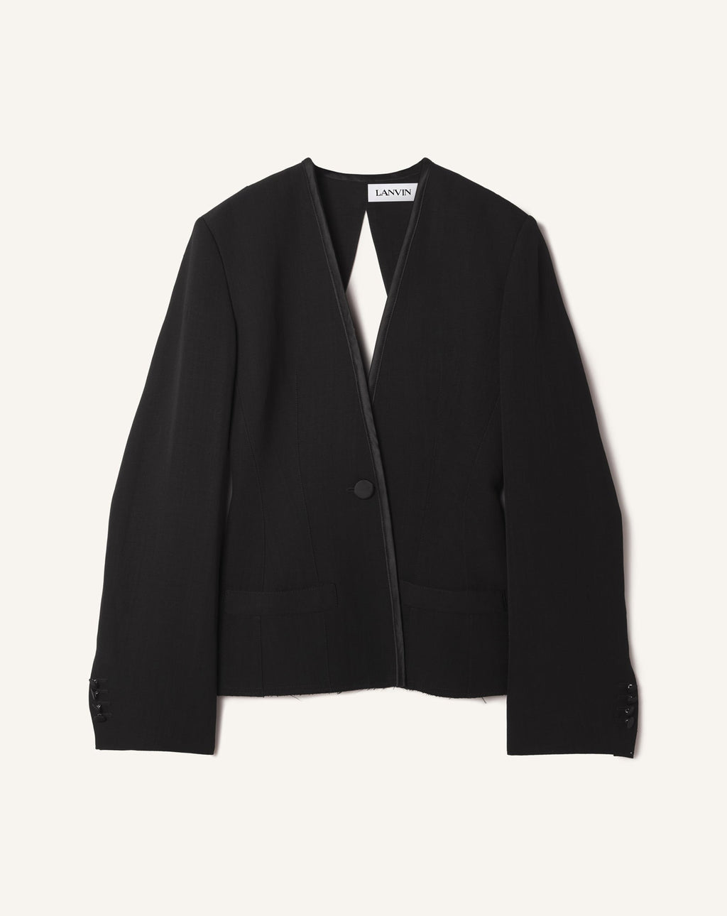 SILK AND VISCOSE OPEN-BACK JACKET