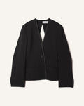 SILK AND VISCOSE OPEN-BACK JACKET