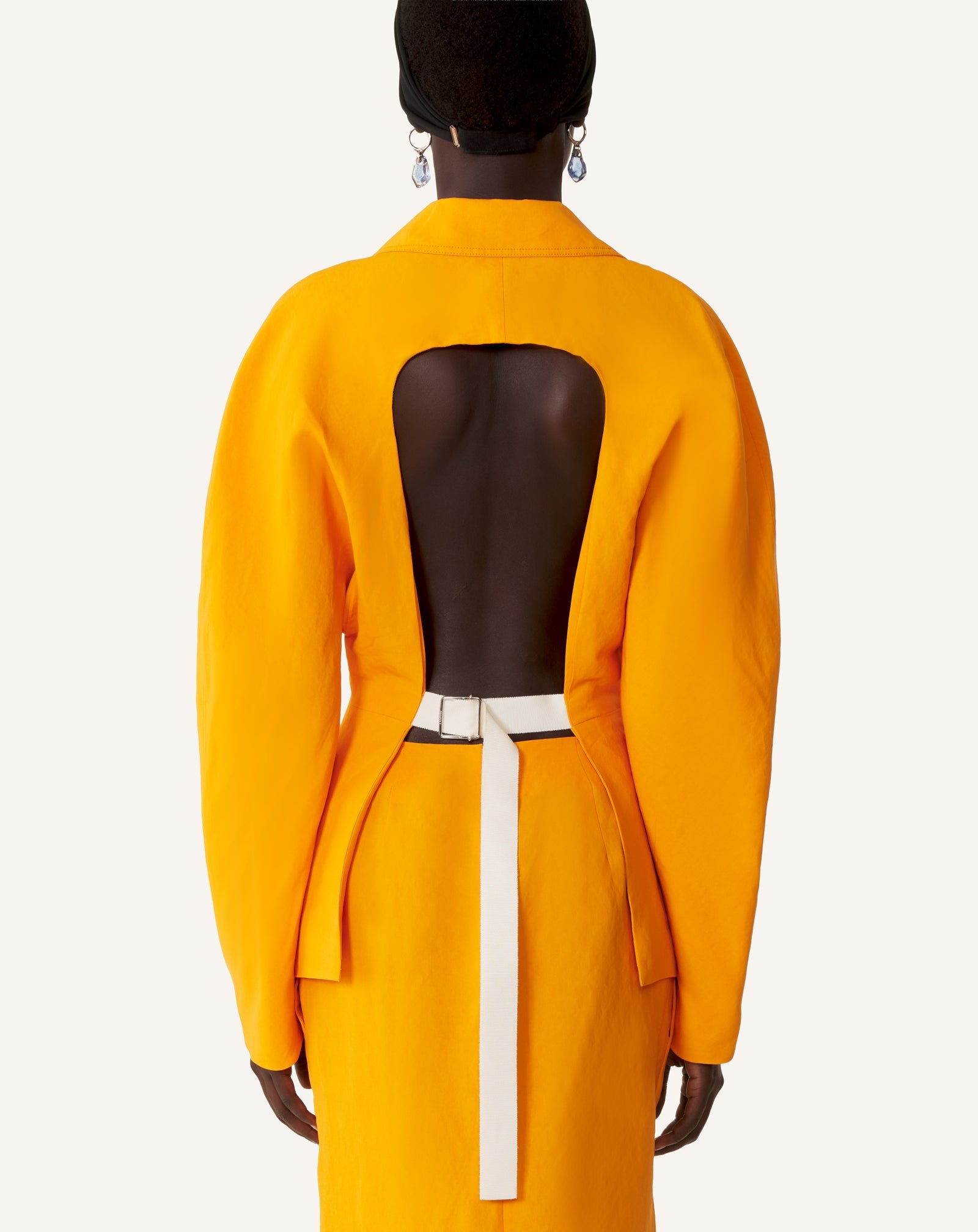 PAPER AND VISCOSE OPEN-BACK JACKET