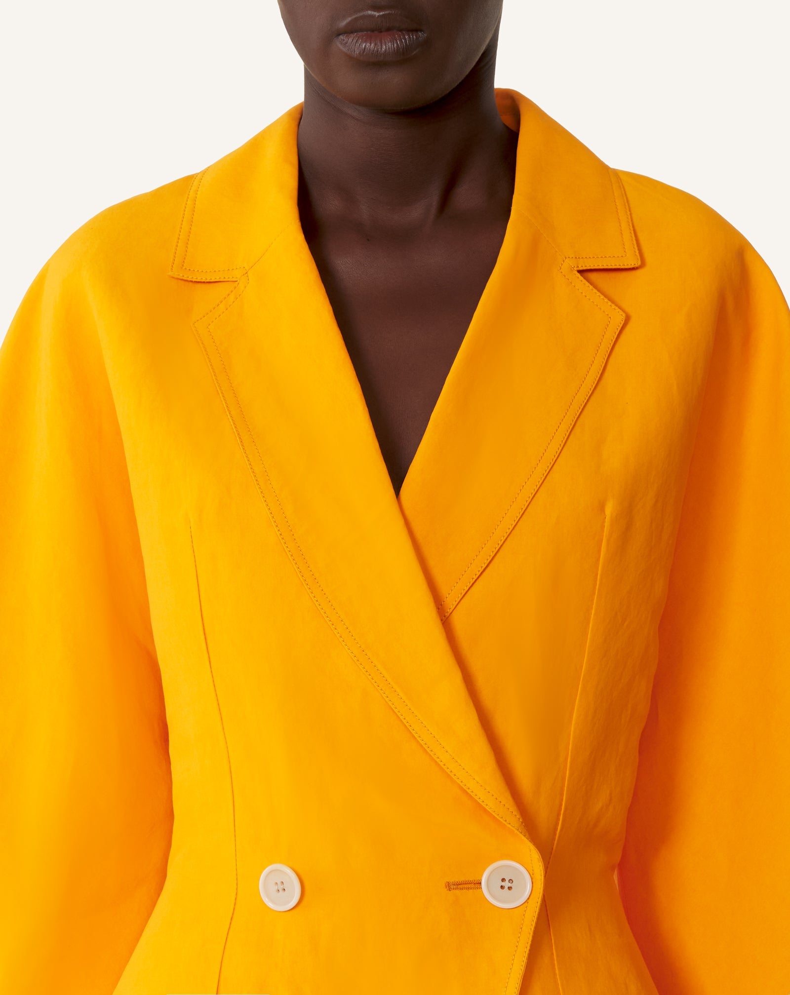 PAPER AND VISCOSE OPEN-BACK JACKET