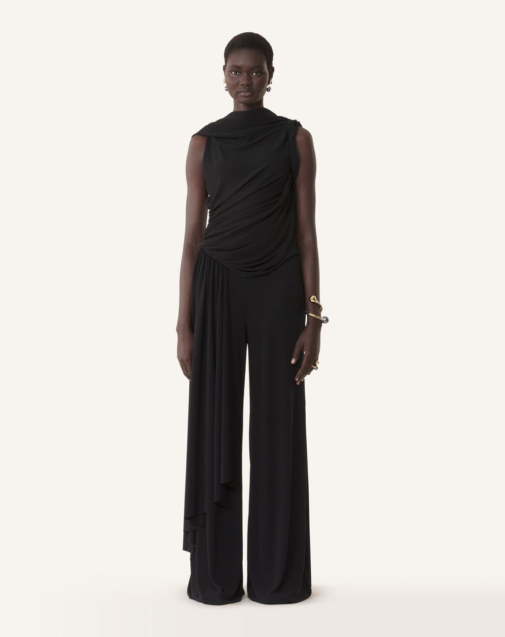 DRAPED JUMPSUIT IN CREPE JERSEY