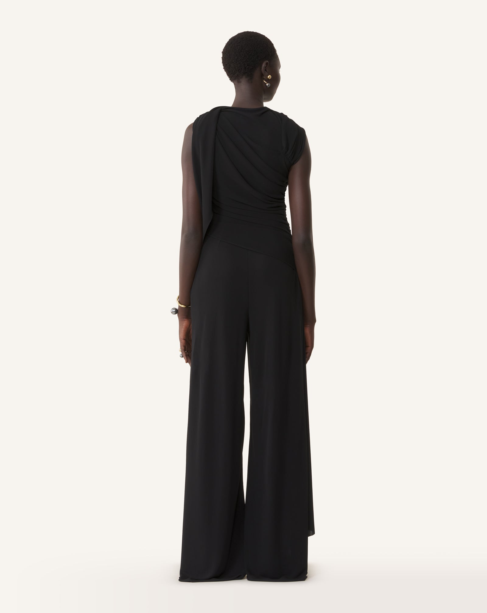 DRAPED JUMPSUIT IN CREPE JERSEY