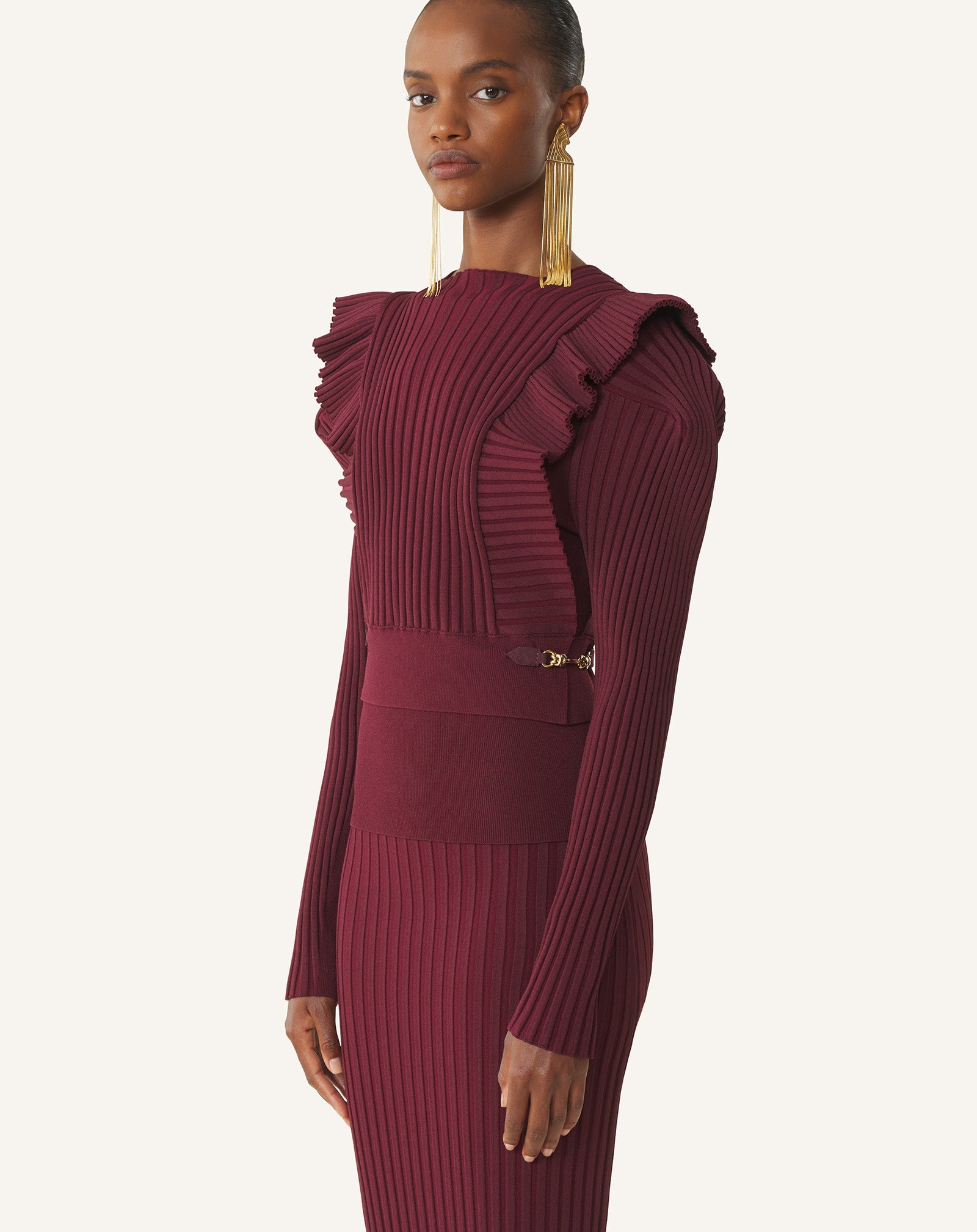 VISCOSE BIB SWEATER