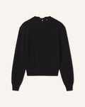 MERINO SWEATER WITH GROSGRAIN DETAIL