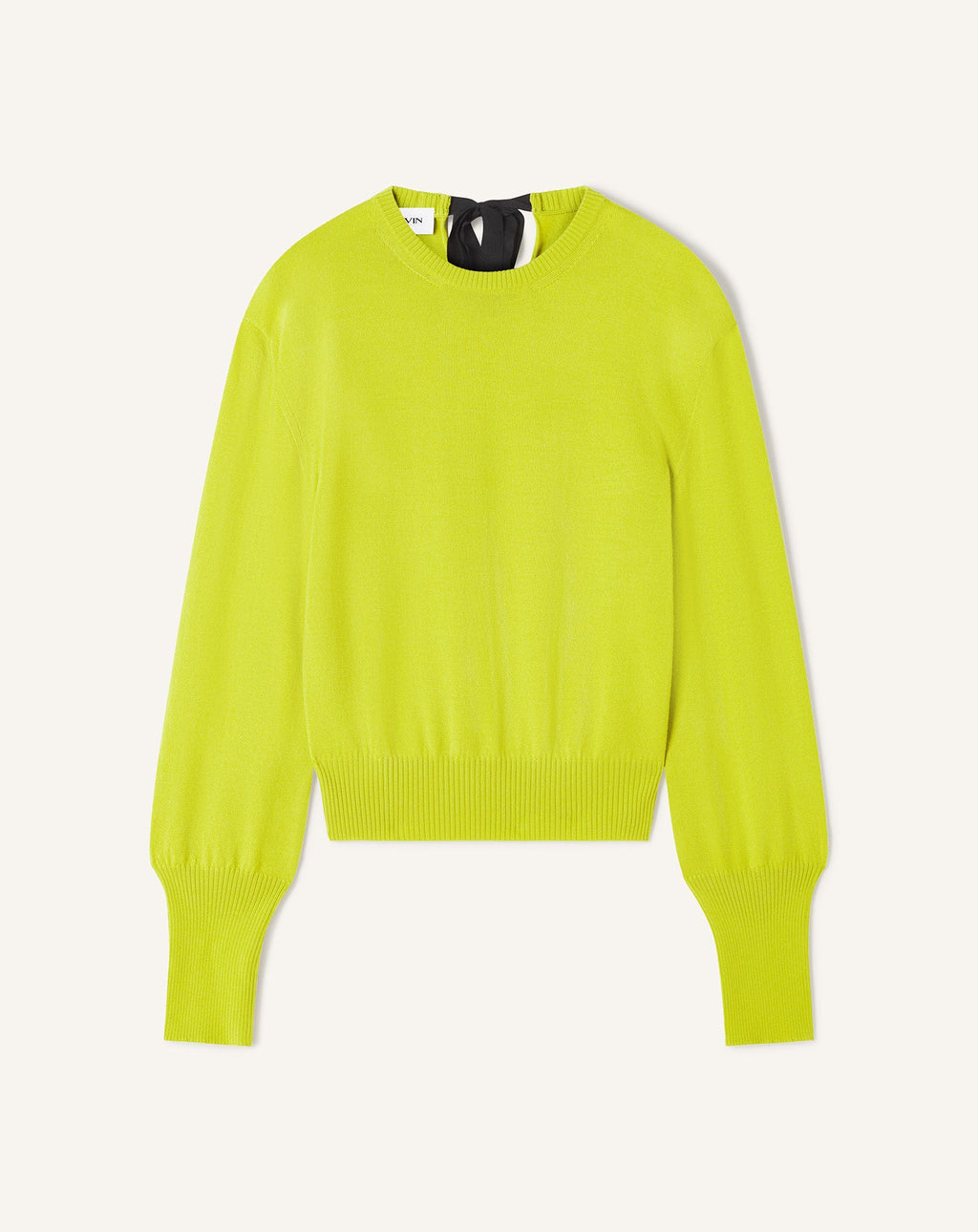 WOOL SWEATER WITH GROS GRAIN DETAIL