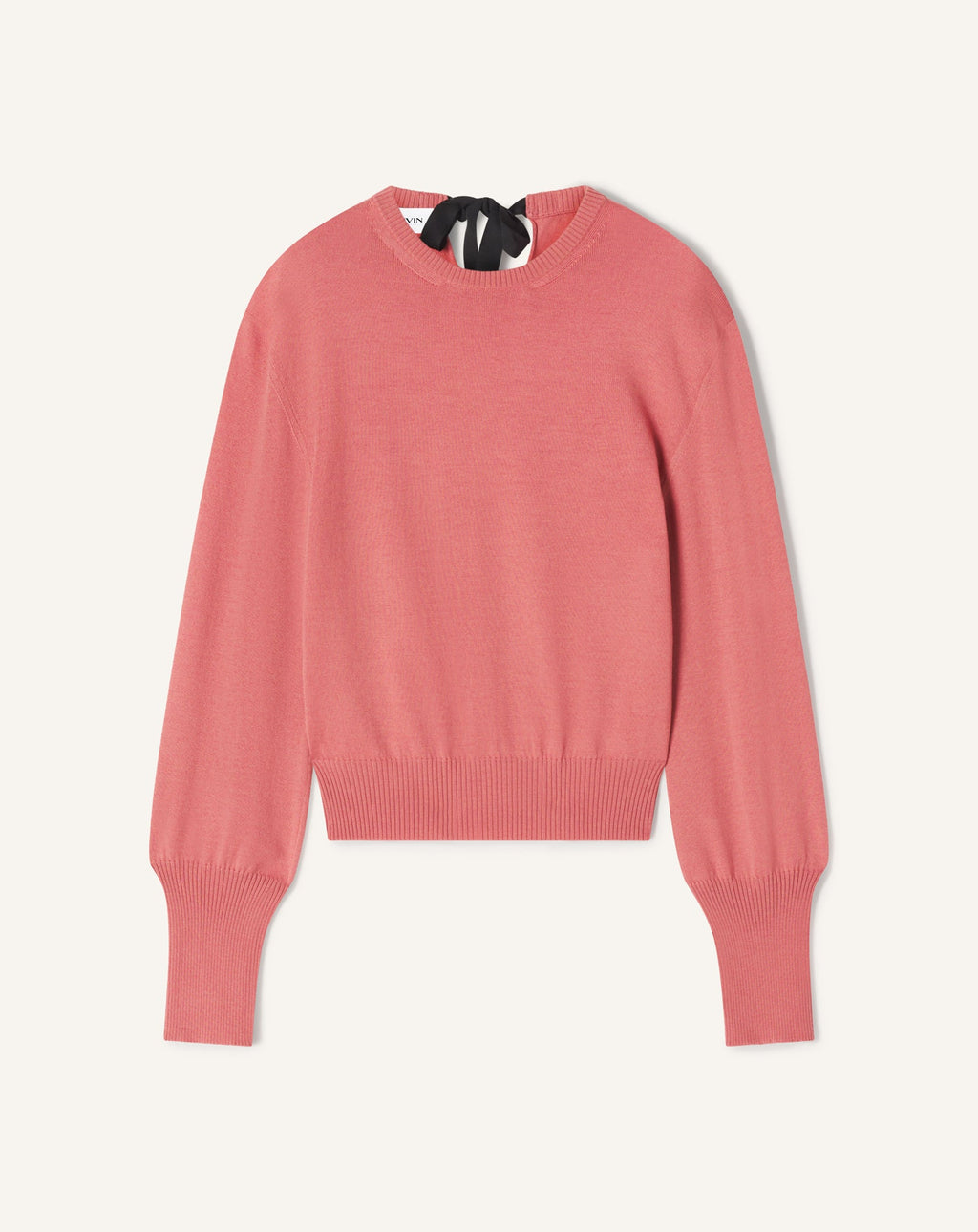 WOOL SWEATER WITH GROS GRAIN DETAIL