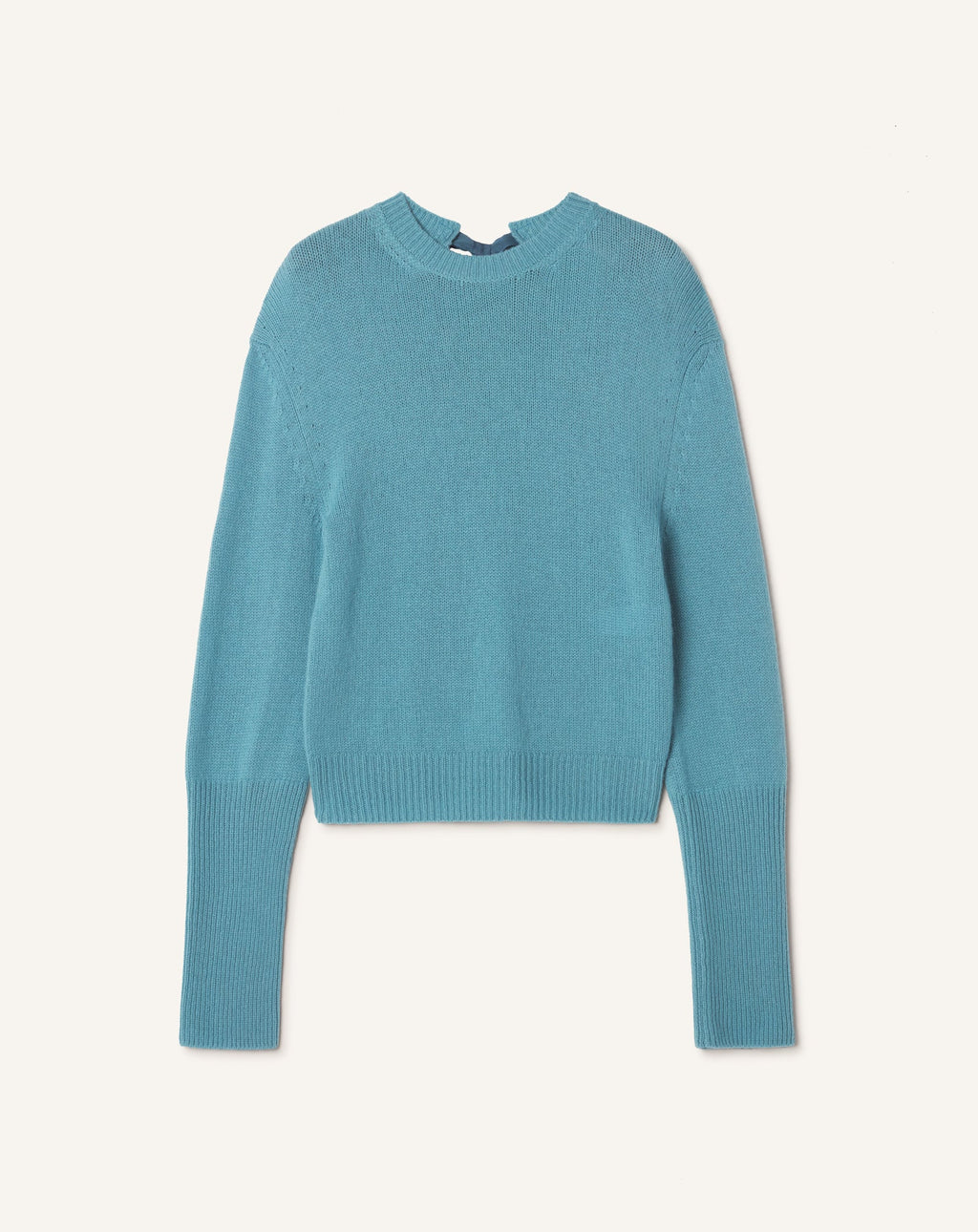 CASHMERE SWEATER WITH GROSGRAIN DETAIL