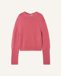 CASHMERE SWEATER WITH GROSGRAIN DETAIL