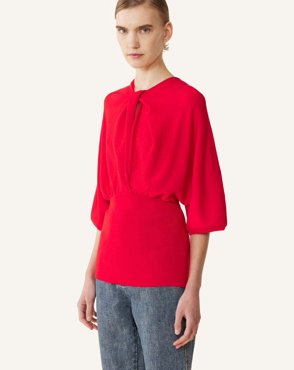 MERINO WOOL SWEATER WITH BOW DETAIL