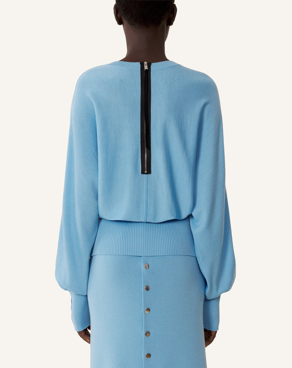 FITTED-WAIST MERINO WOOL SWEATER