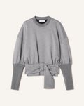 BELTED SWEATSHIRT IN DOUBLE-FACED JERSEY