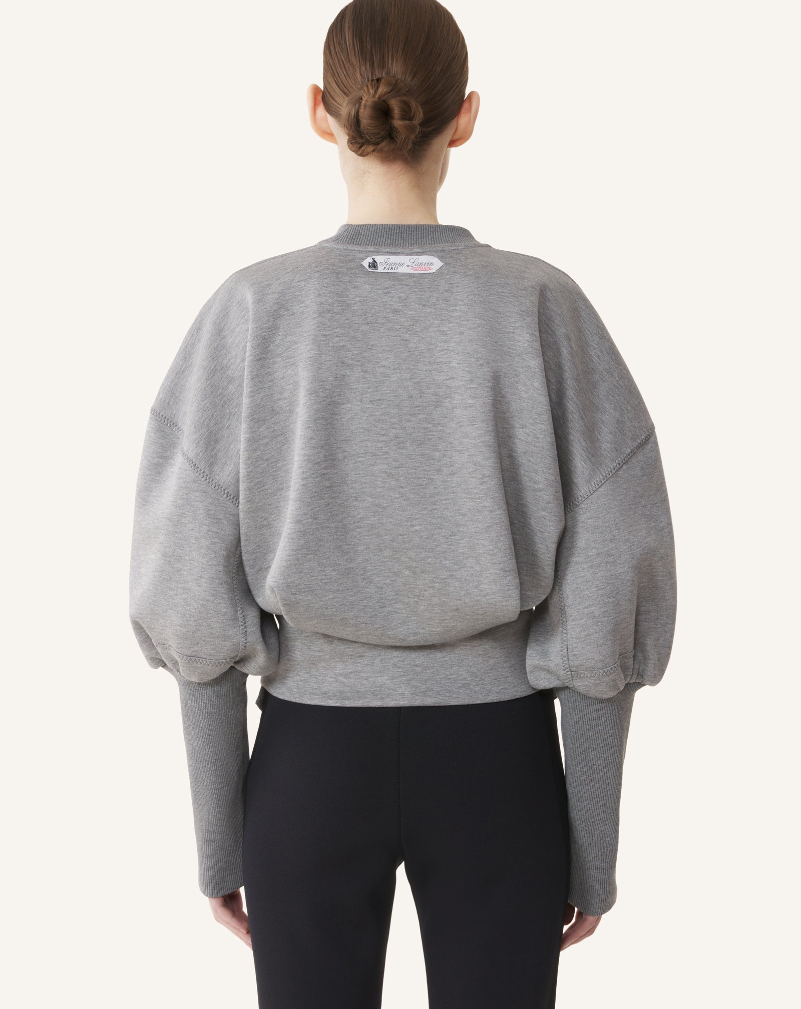 BELTED SWEATSHIRT IN DOUBLE-FACED JERSEY