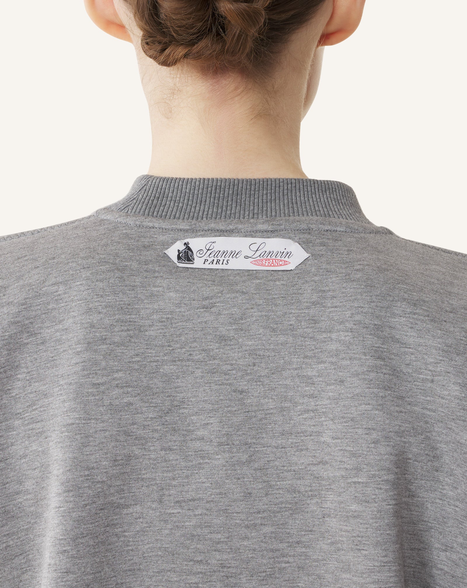 BELTED SWEATSHIRT IN DOUBLE-FACED JERSEY