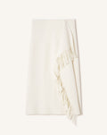 FRINGED SKIRT IN COTTON KNIT