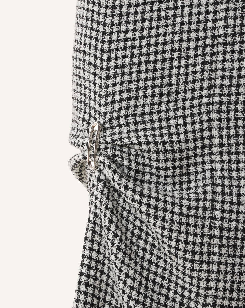 LONG DRAPED TWEED SKIRT