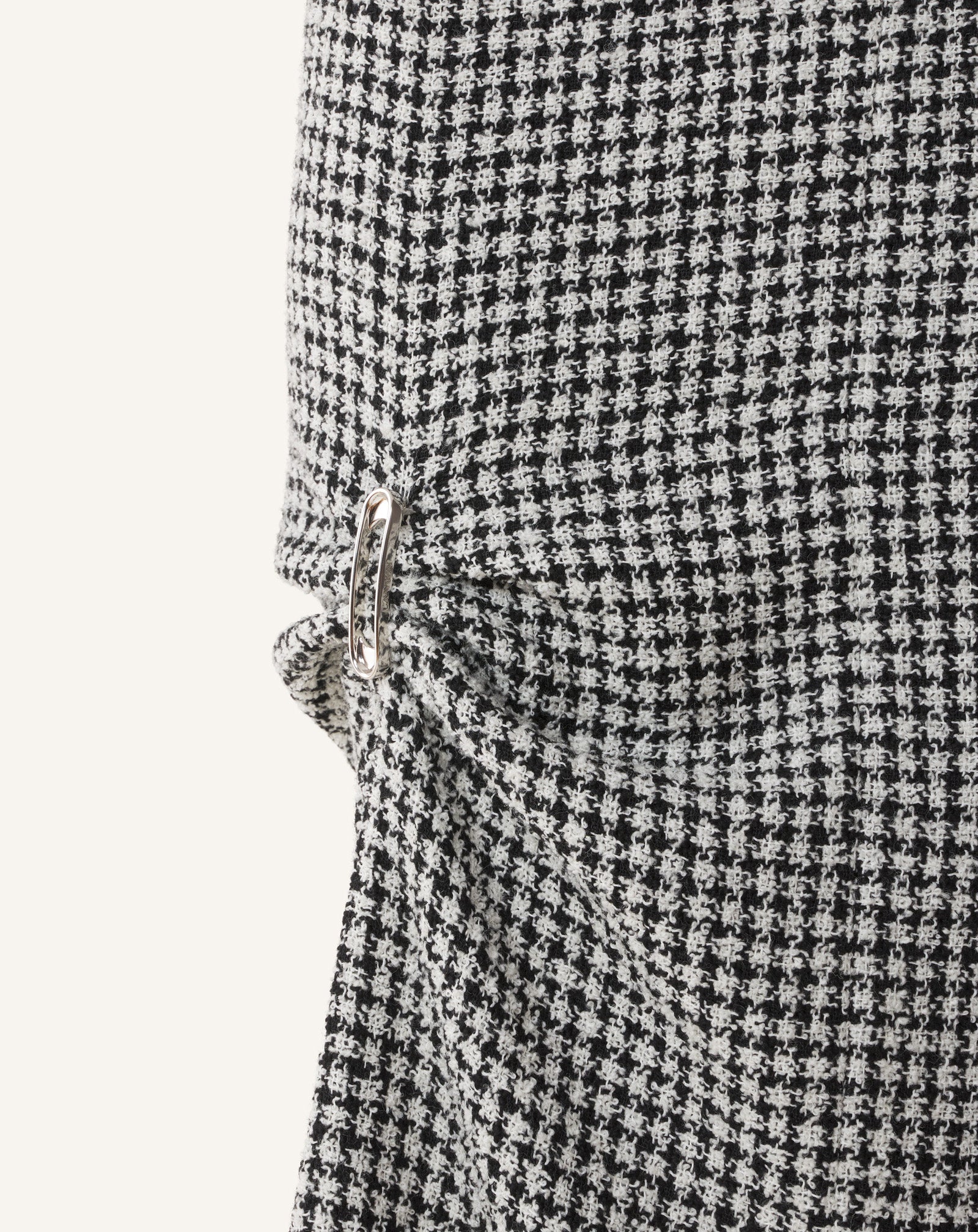 LONG DRAPED TWEED SKIRT