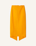 ASYMMETRICAL MIDI SKIRT IN PAPER AND VISCOSE