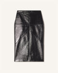VINYL STRAIGHT SKIRT WITH CUT-OUTS