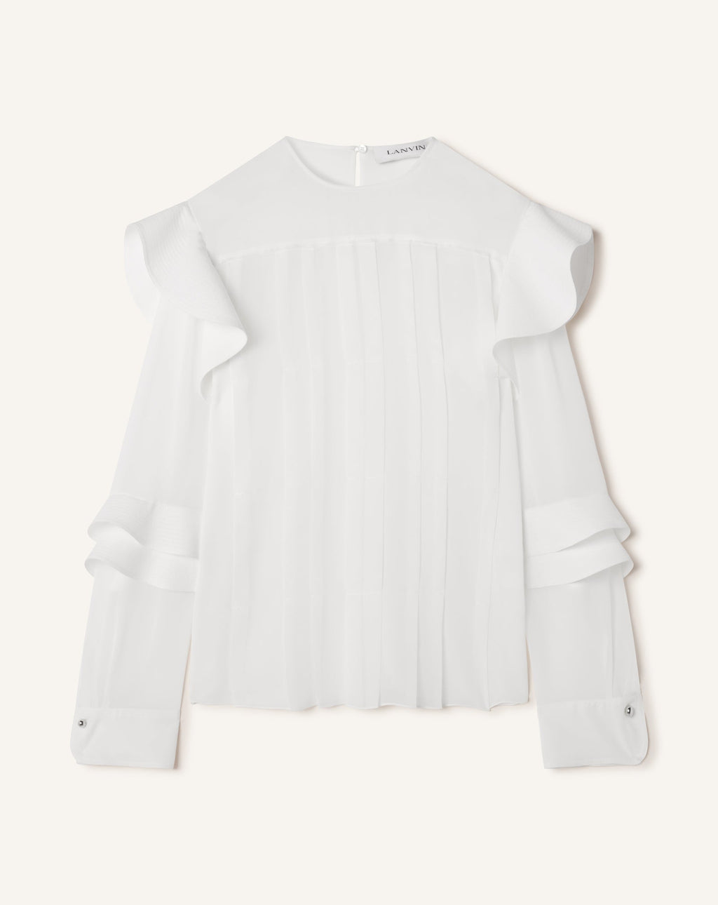 FLOUNCED BLOUSE IN SILK GEORGETTE