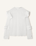 FLOUNCED BLOUSE IN SILK GEORGETTE