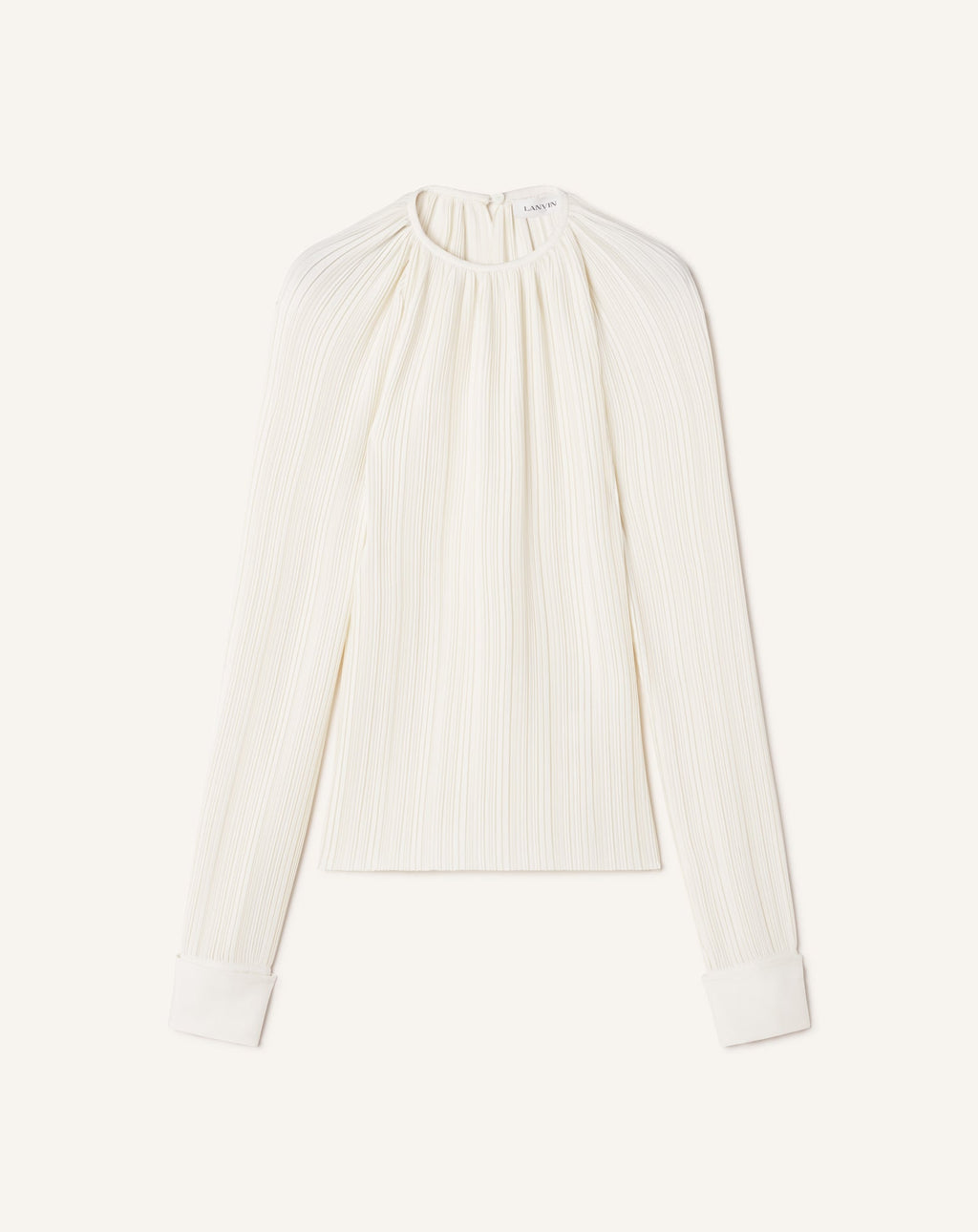 PLEATED CHARMEUSE TOP