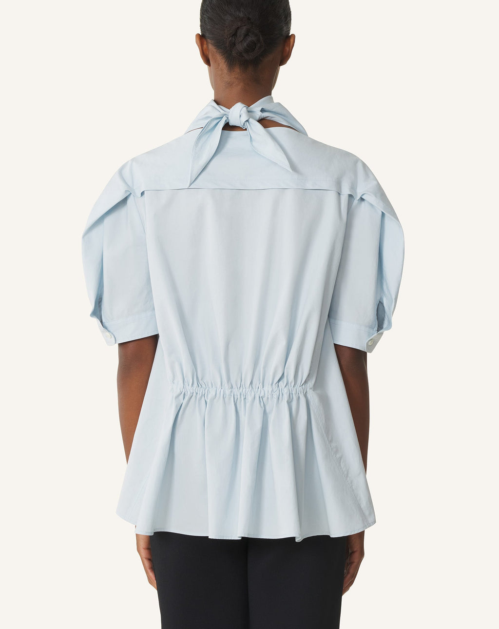 SCARF TOP IN COTTON POPLIN