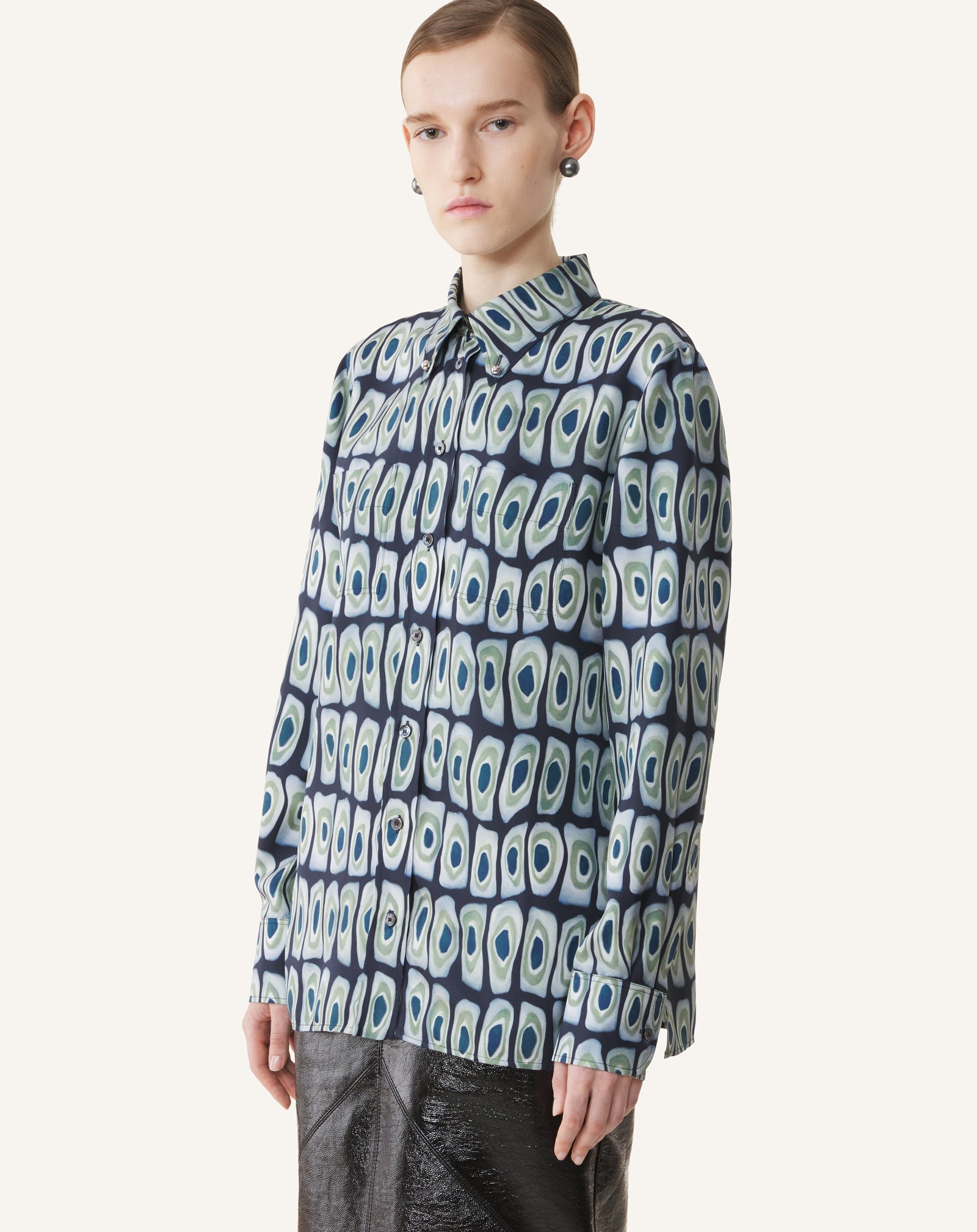 CLASSIC PRINTED SHIRT IN SILK