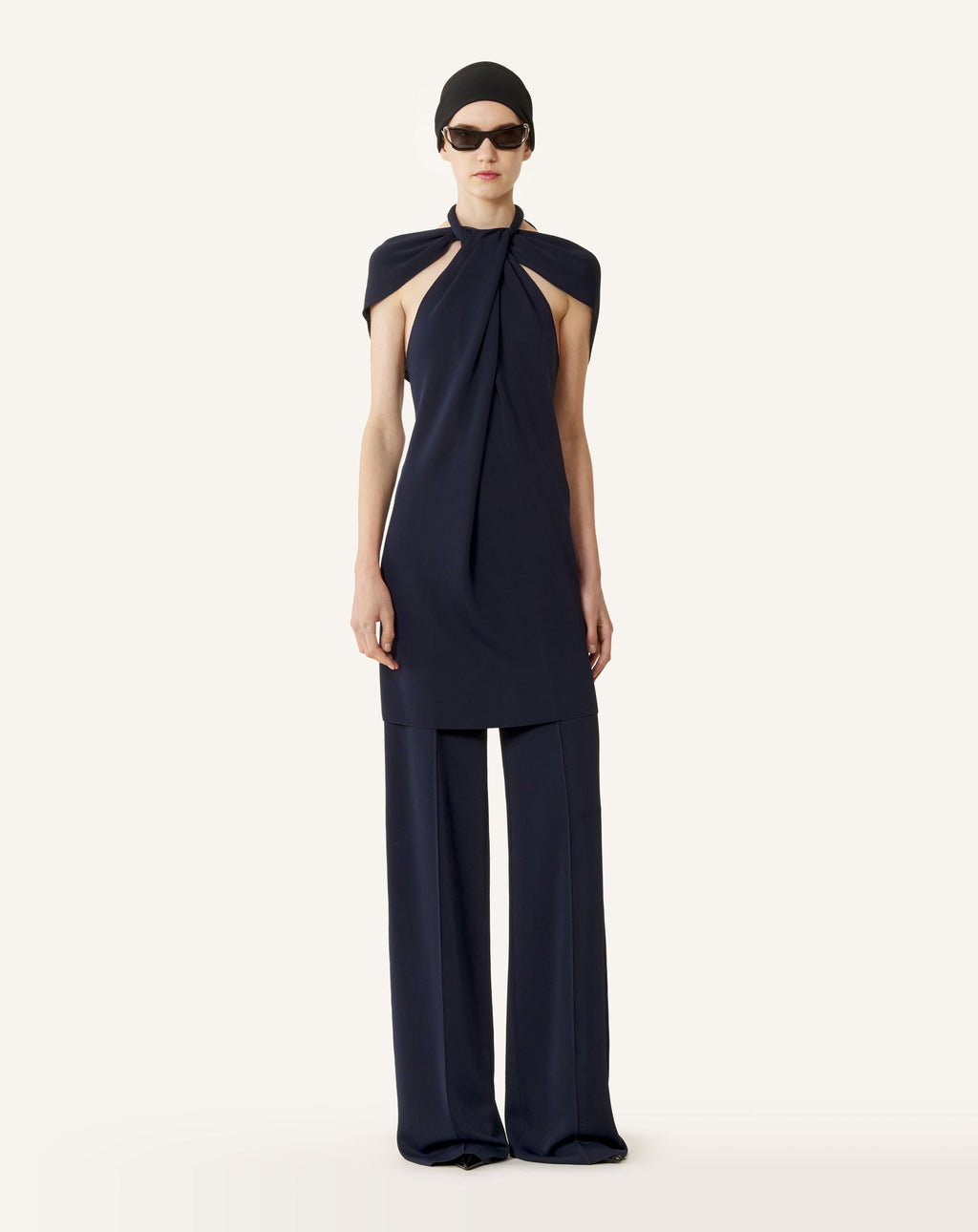 TIE-NECK TOP IN VISCOSE