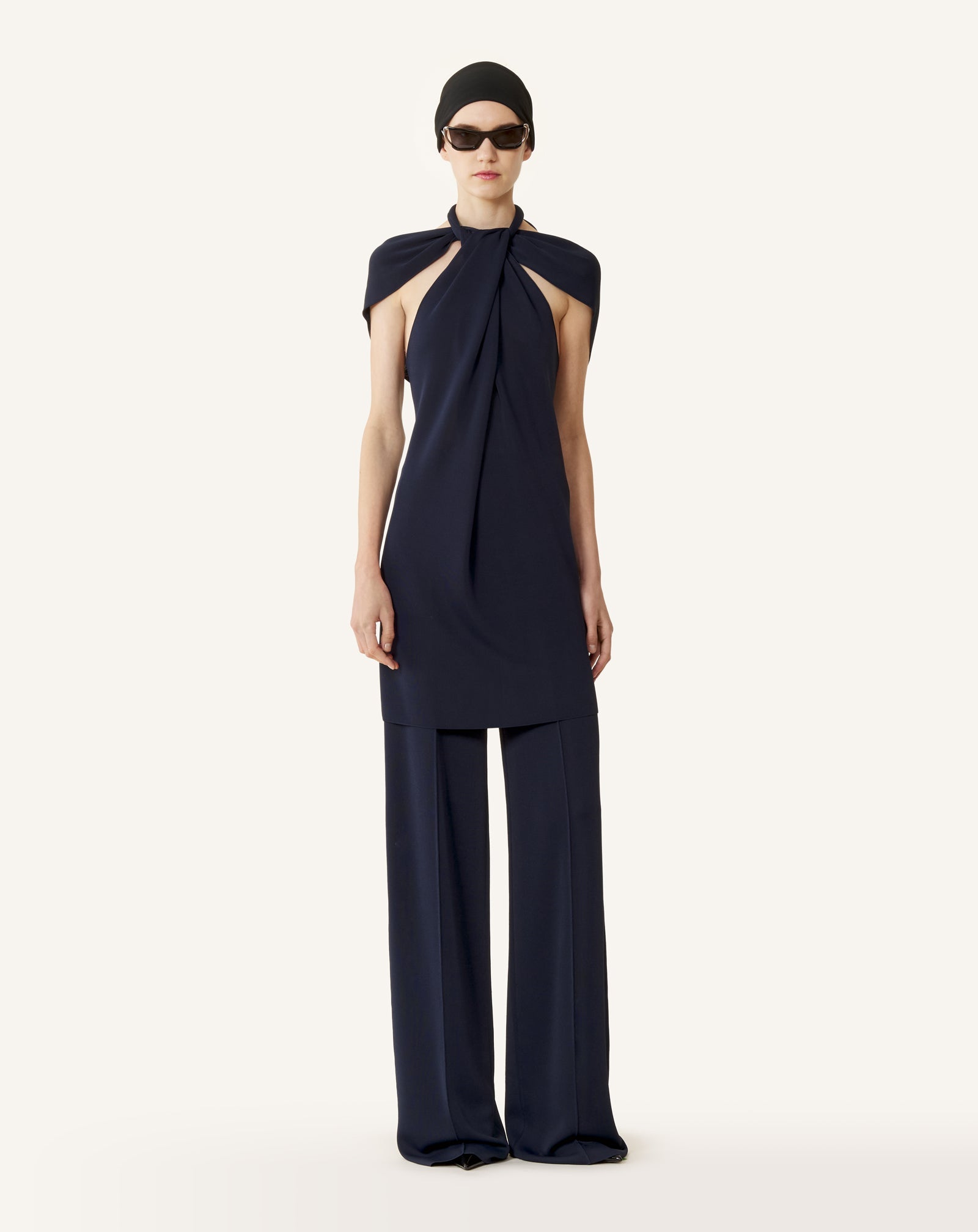 TIE-NECK TOP IN VISCOSE