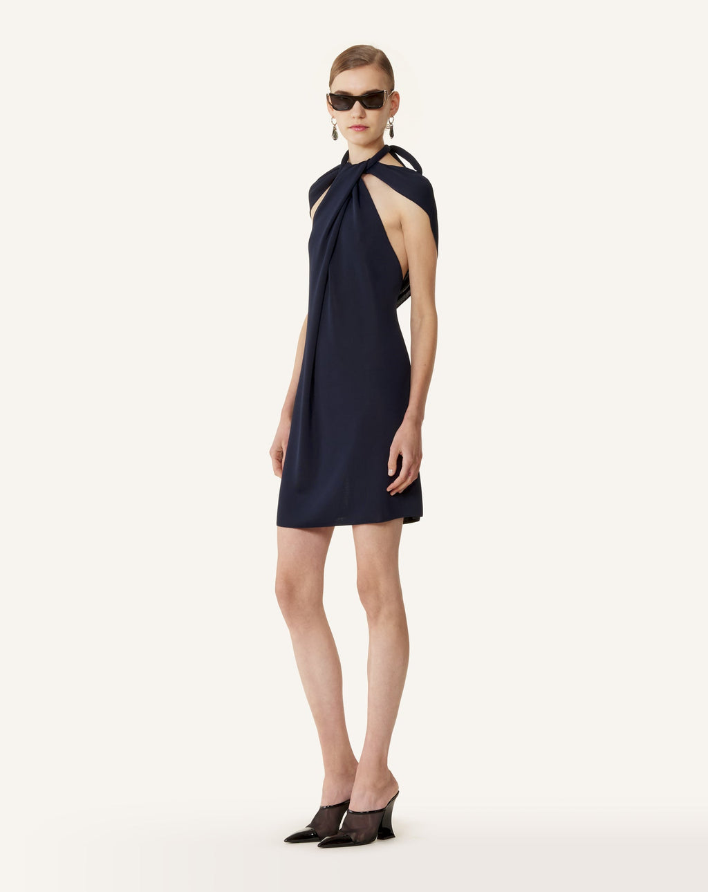 TIE-NECK TOP IN VISCOSE