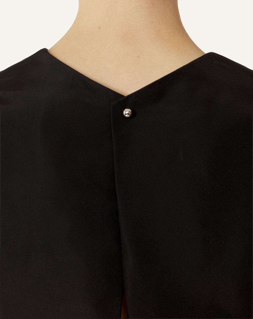 SILK FAILLE CROPPED TOP