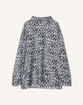 HIGH-NECK PRINTED SILK TOP