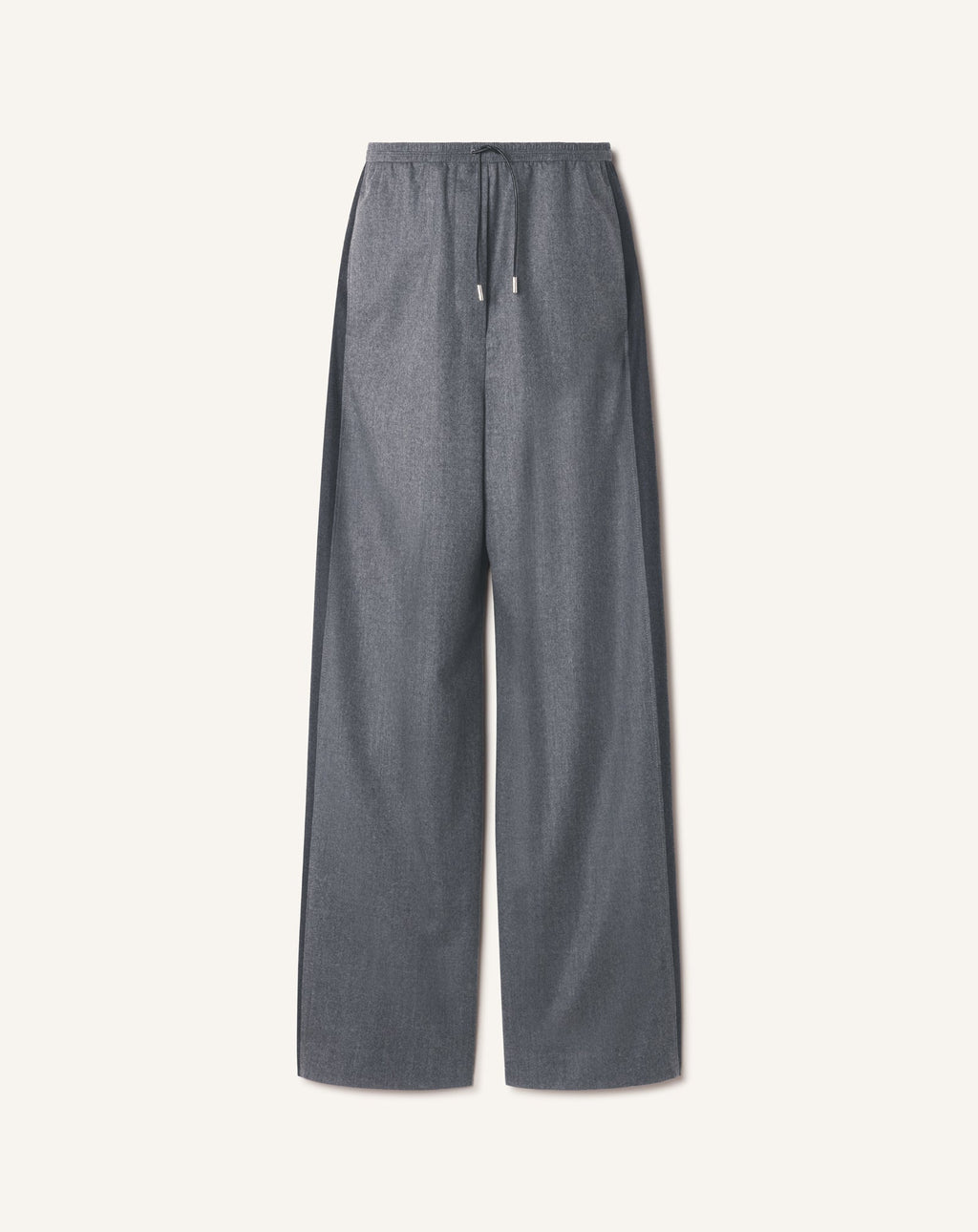 WIDE PANTS IN WOOL FLANNEL