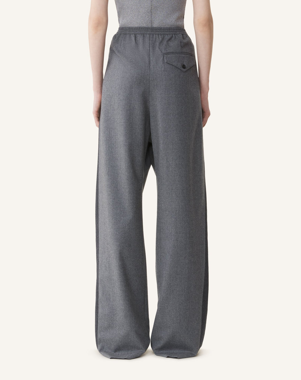 WIDE PANTS IN WOOL FLANNEL