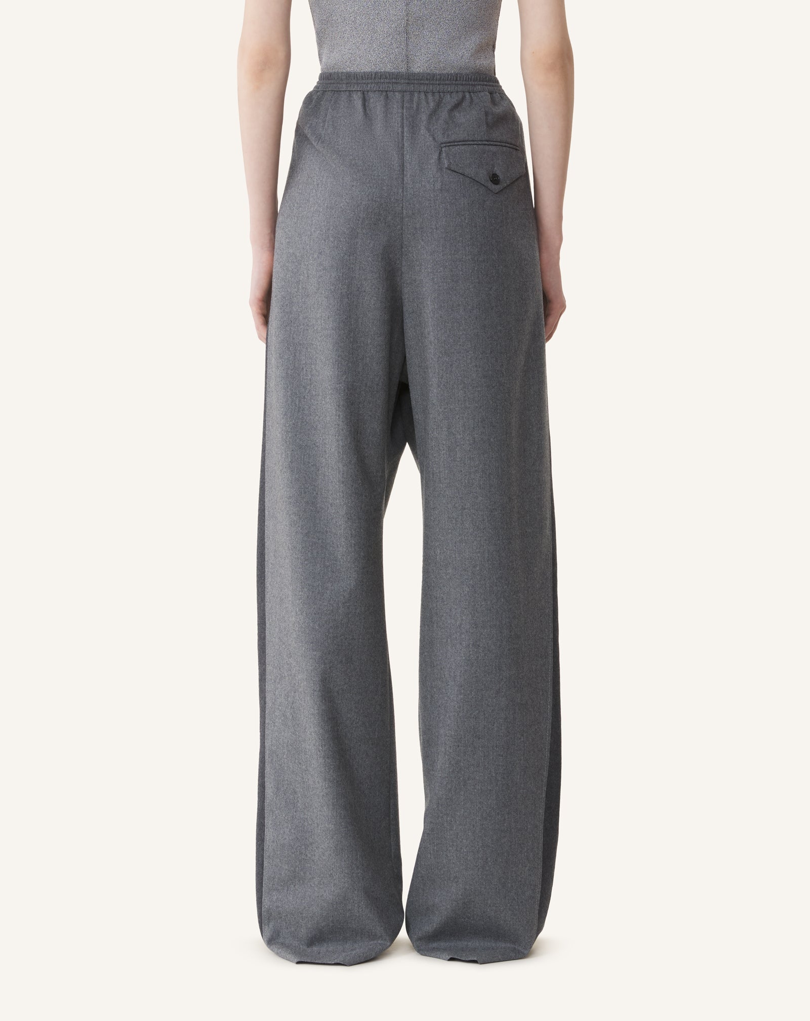 WIDE PANTS IN WOOL FLANNEL