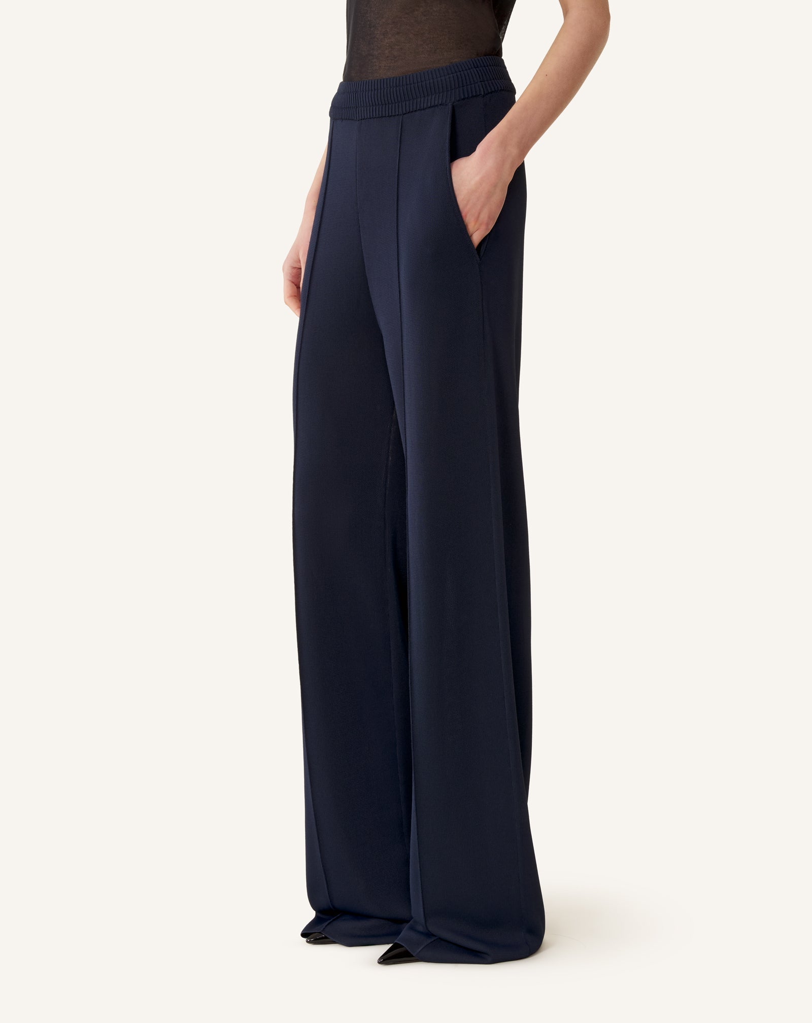 VISCOSE WIDE-LEG PANTS