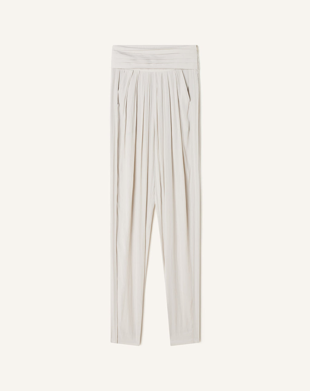 DRAPED CHARMEUSE PANTS