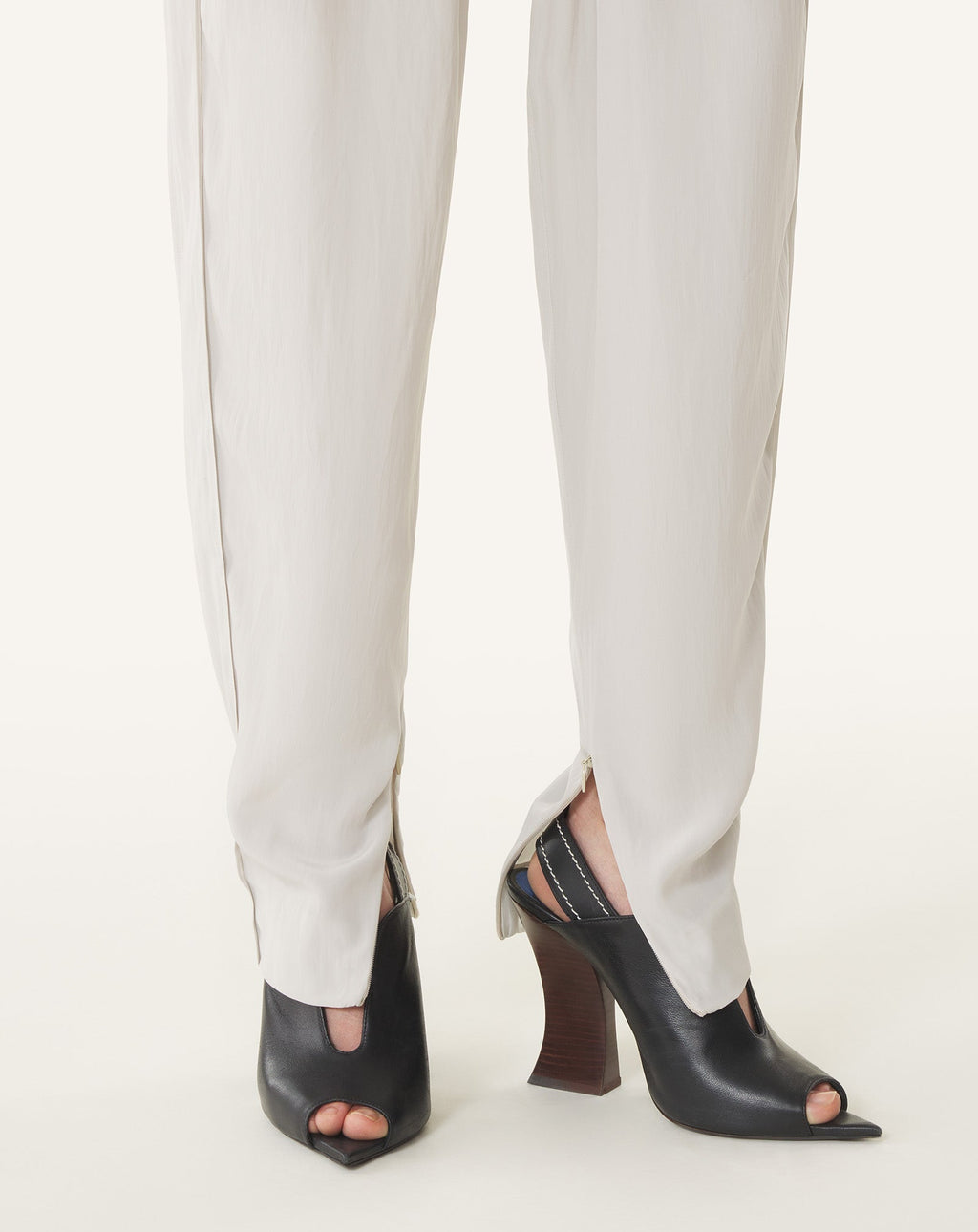 DRAPED CHARMEUSE PANTS