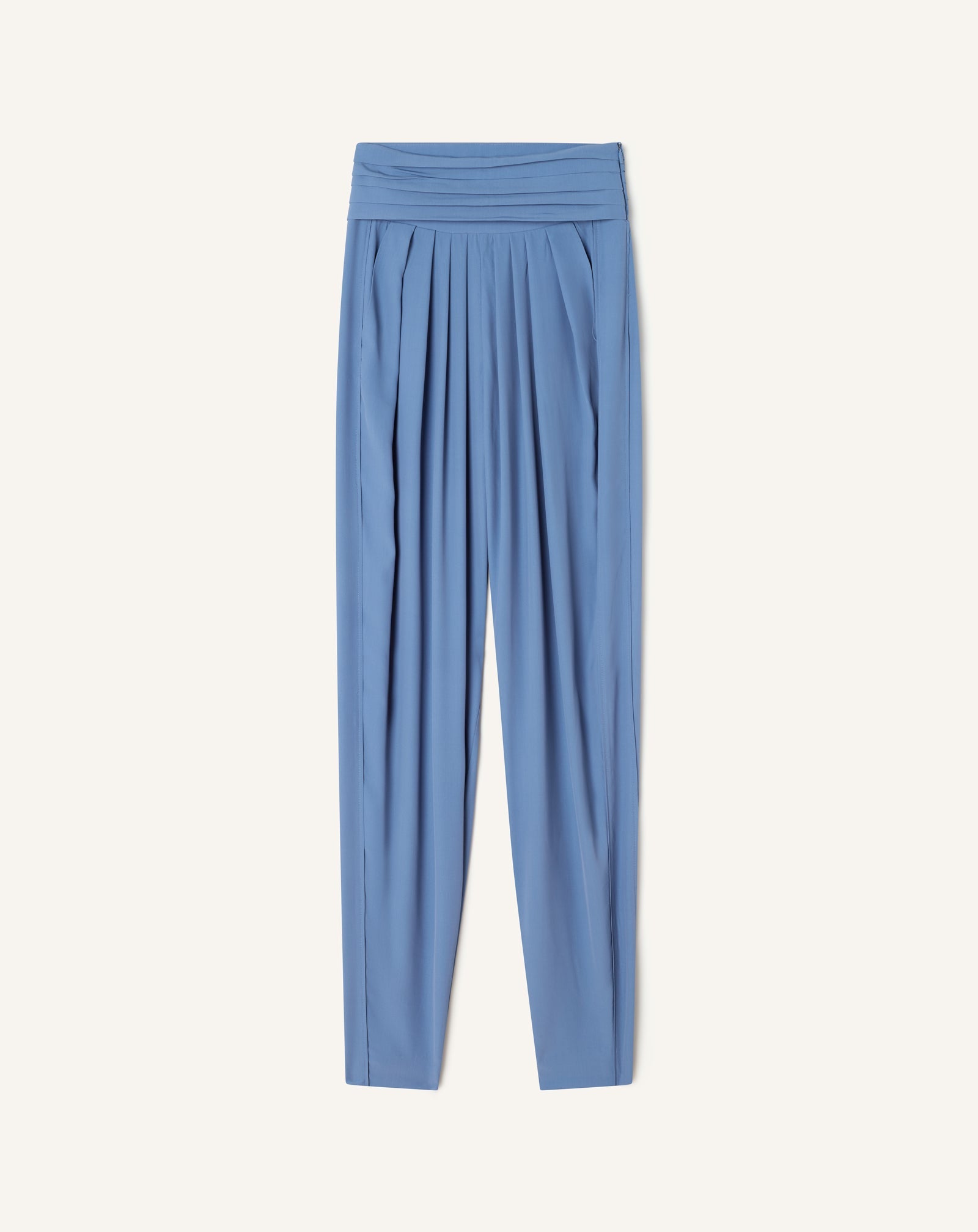 DRAPED PANTS IN CREPE DE CHINE