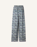 PRINTED WIDE-LEG SILK PANTS