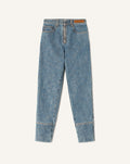 ZIPPED DENIM PANTS