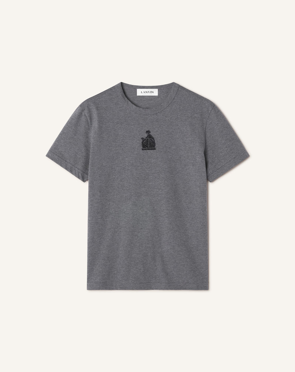 MOTHER AND DAUGHTER EMBROIDERED JERSEY T-SHIRT