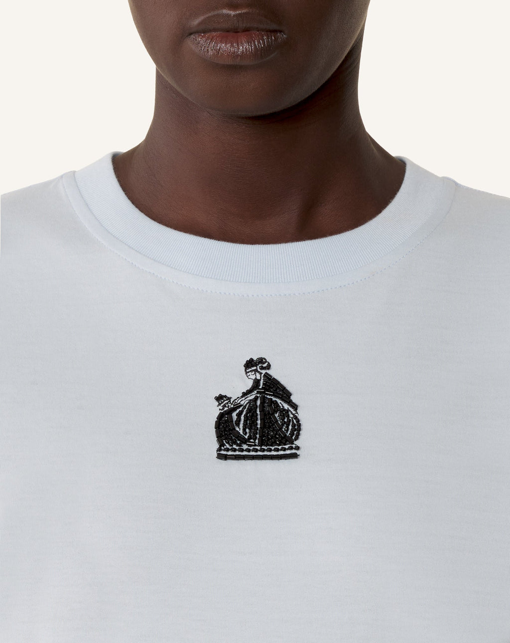MOTHER AND CHILD EMBROIDERED COTTON JERSEY T-SHIRT