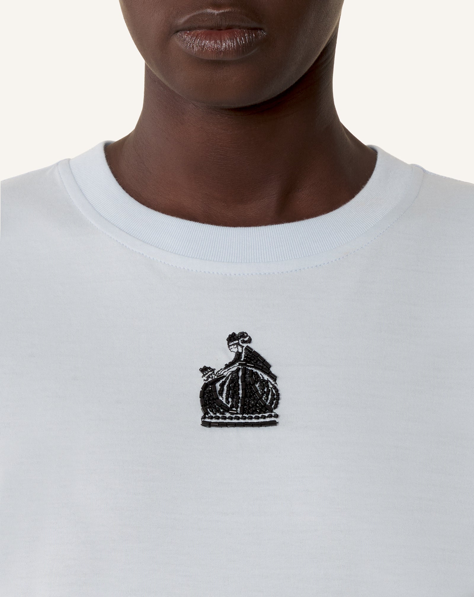 MOTHER AND CHILD EMBROIDERED COTTON JERSEY T-SHIRT