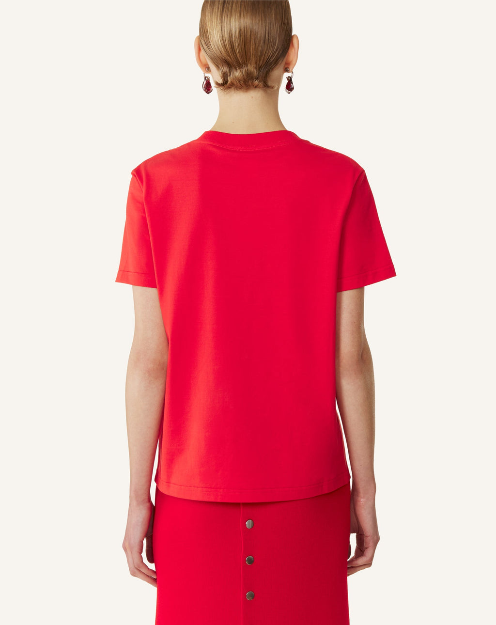 MOTHER AND CHILD EMBROIDERED COTTON JERSEY T-SHIRT