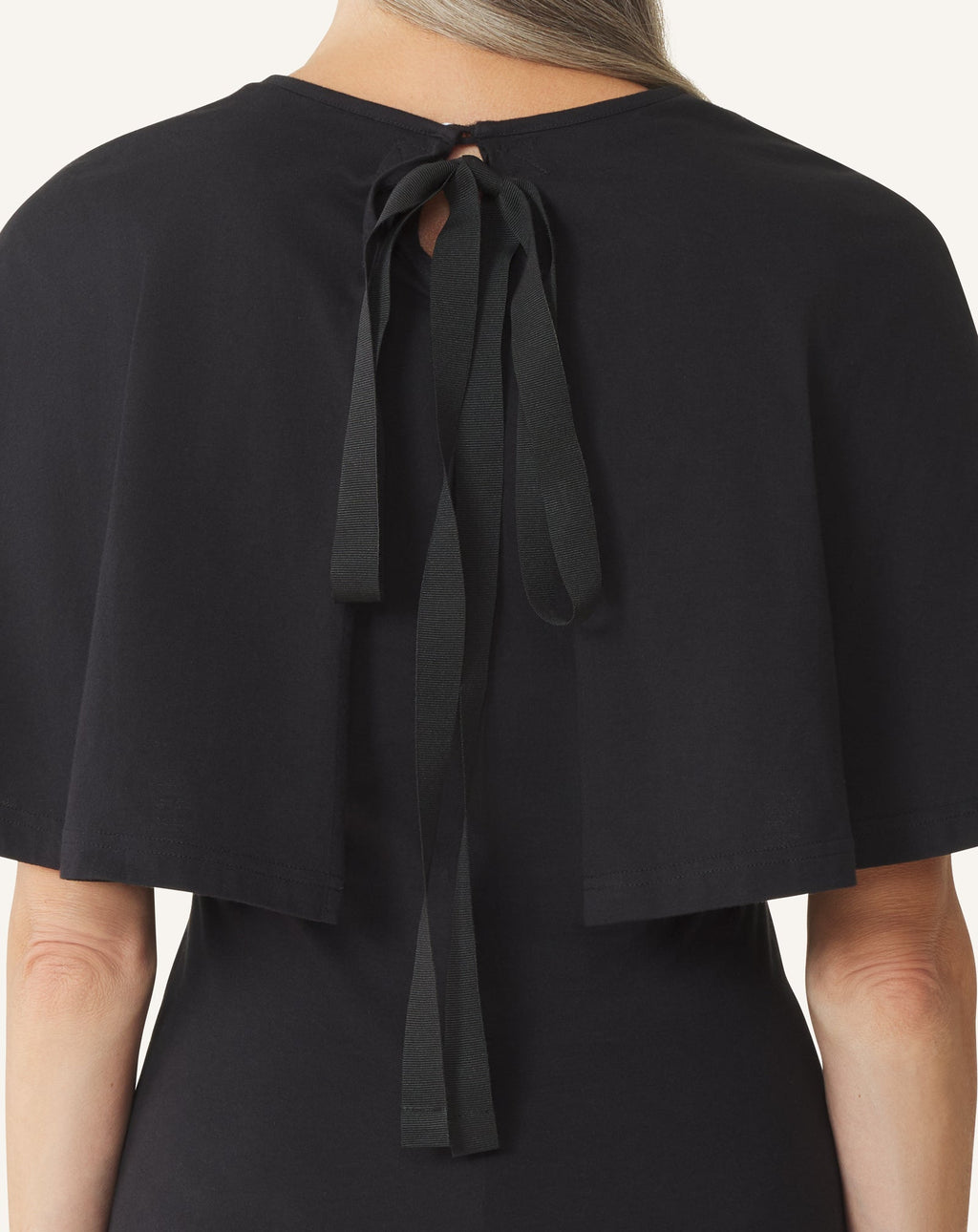 CAPE T-SHIRT IN COTTON AND SILK