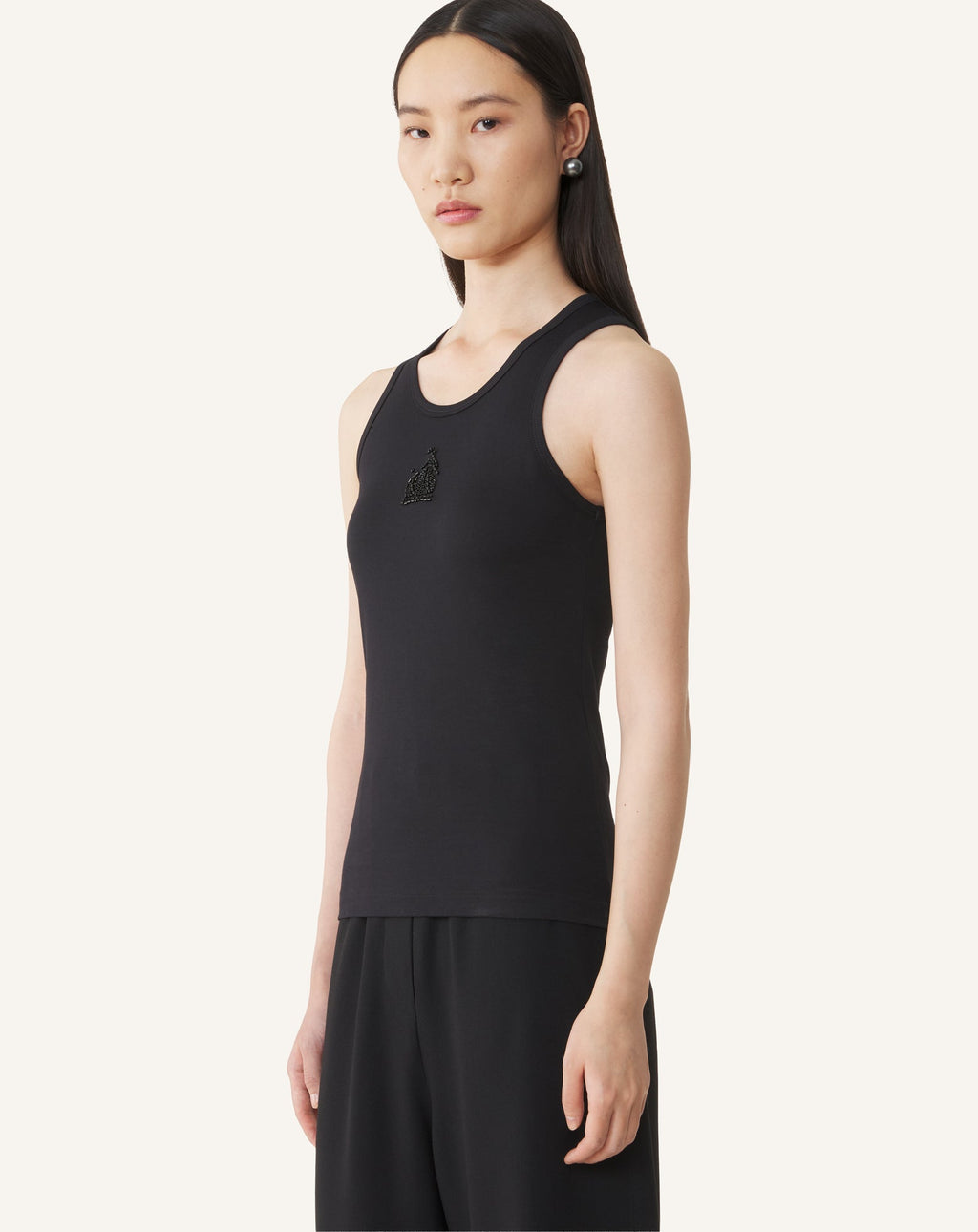 MOTHER AND DAUGHTER EMBROIDERED JERSEY TANK TOP