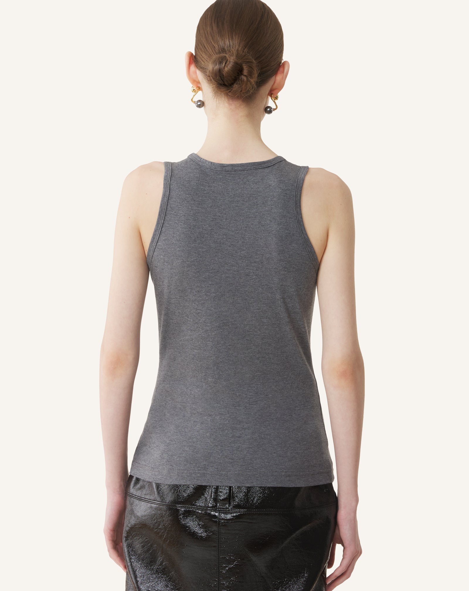 MOTHER AND DAUGHTER EMBROIDERED JERSEY TANK TOP